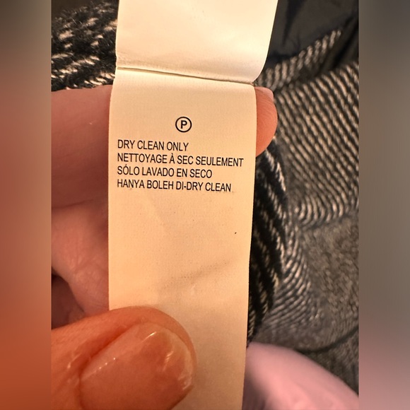 Lucky Brand Wool Blend Pea Coat Black Gray Double-Breasted Button-Up Jacket Sz M - Picture 14 of 15